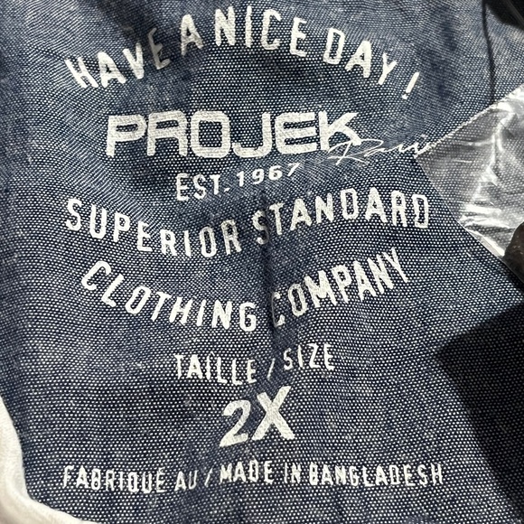 Projek Raw Men’s Casual Shirt Size 2X New With Tags - Picture 4 of 5